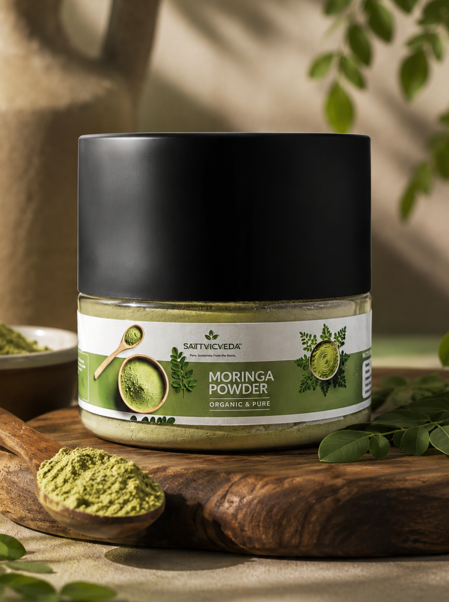 Organic Moringa Leaf Powder — 100% Pure Green Vitality