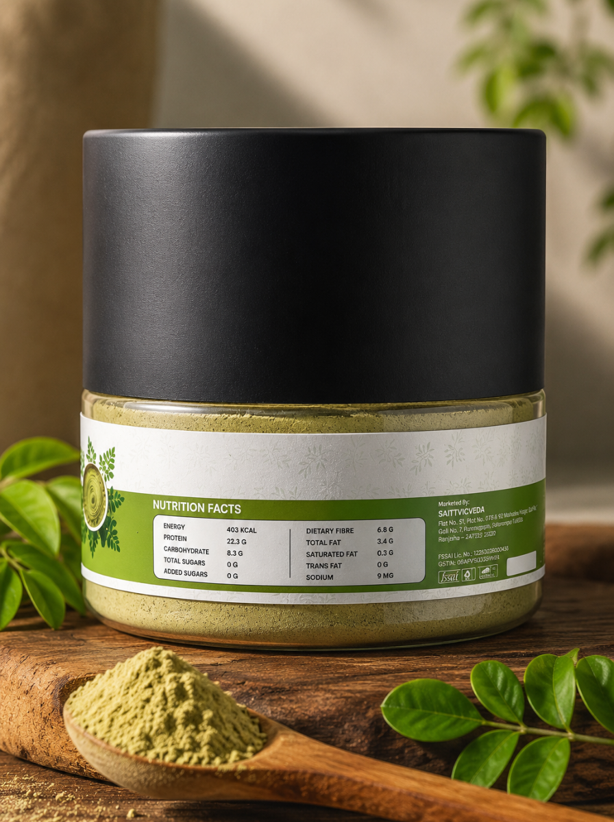 Organic Moringa Leaf Powder — 100% Pure Green Vitality