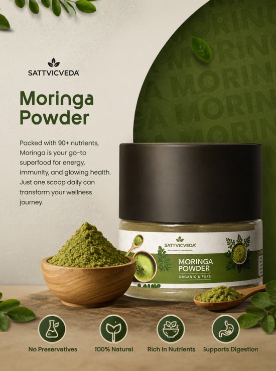 Organic Moringa Leaf Powder — 100% Pure Green Vitality