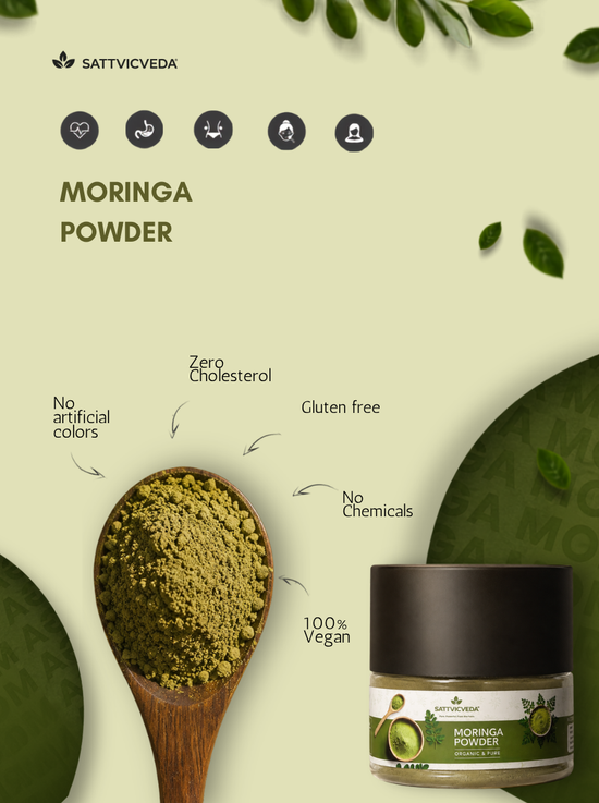 Organic Moringa Leaf Powder — 100% Pure Green Vitality