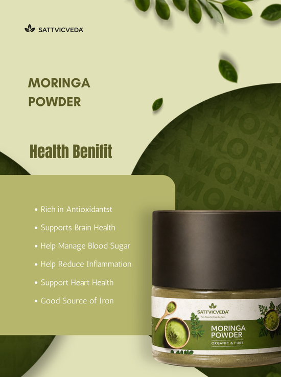 Organic Moringa Leaf Powder — 100% Pure Green Vitality