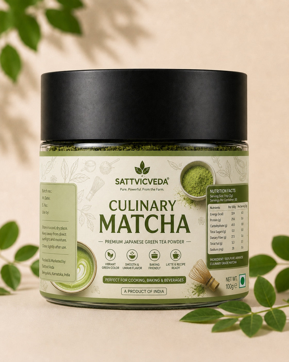 Premium Culinary Matcha — 100% Pure Japanese Green Tea Powder