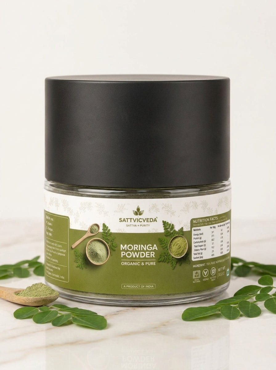 Organic Moringa Leaf Powder — 100% Pure Green Vitality