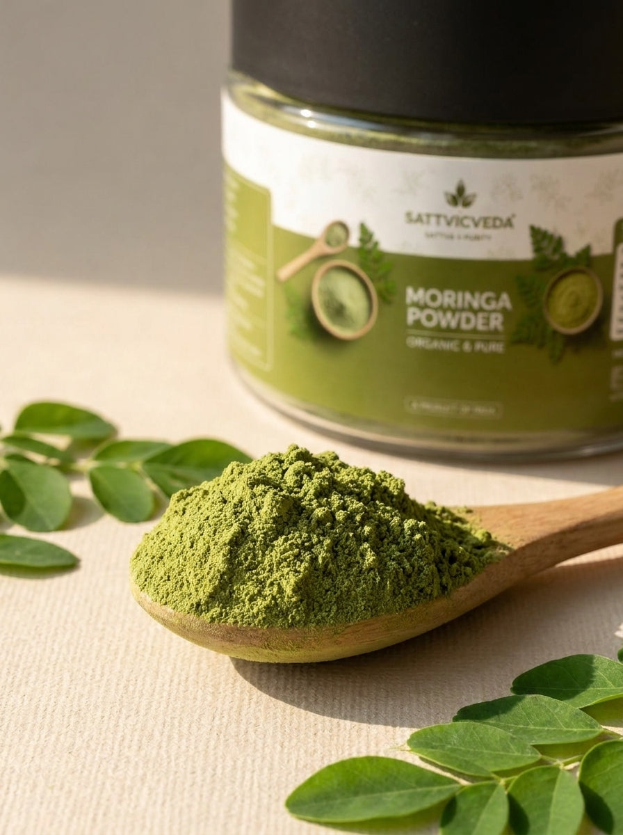 Organic Moringa Leaf Powder — 100% Pure Green Vitality