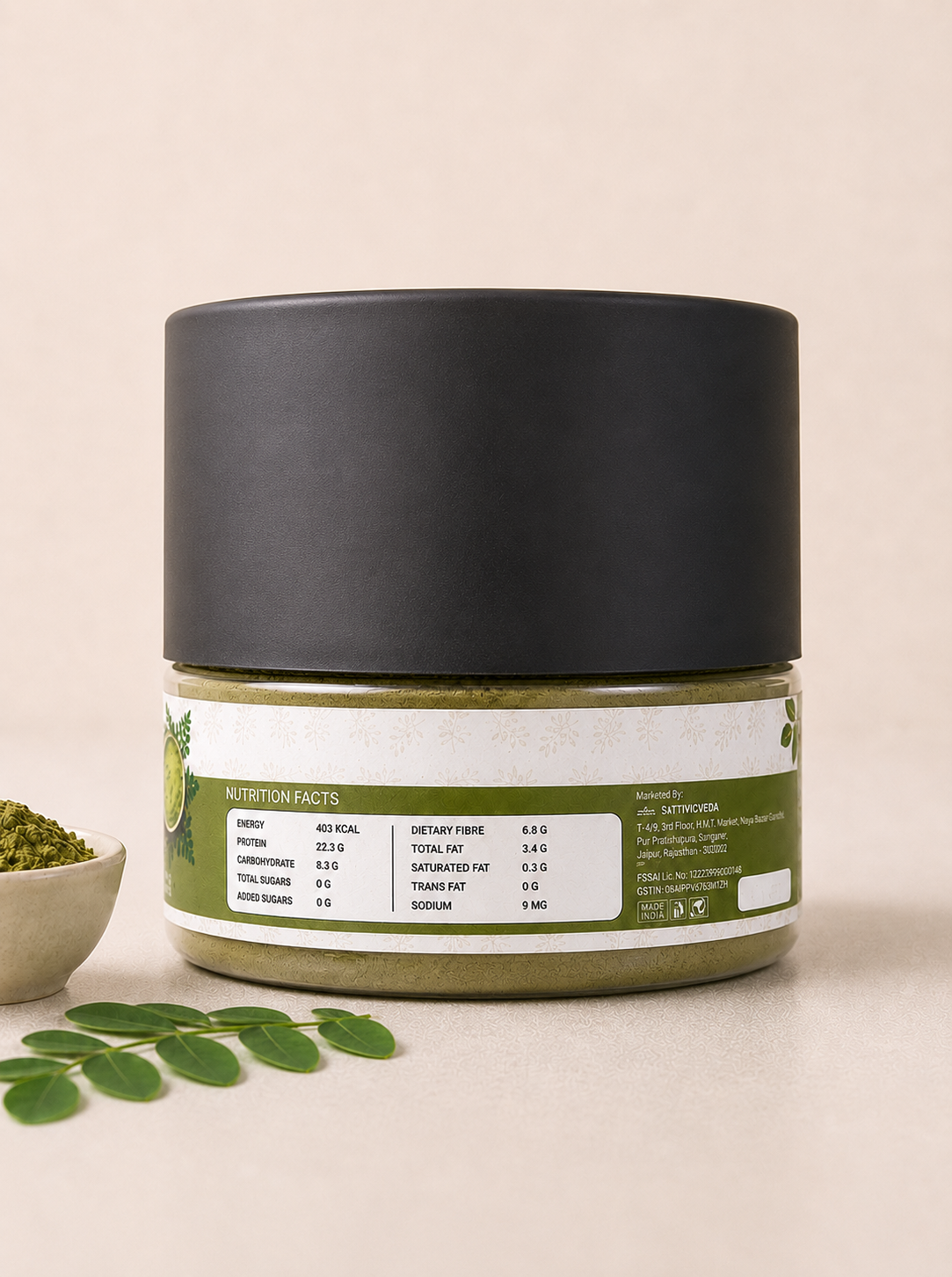 Organic Moringa Leaf Powder — 100% Pure Green Vitality