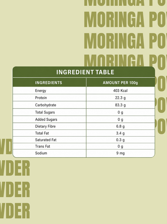 Organic Moringa Leaf Powder — 100% Pure Green Vitality